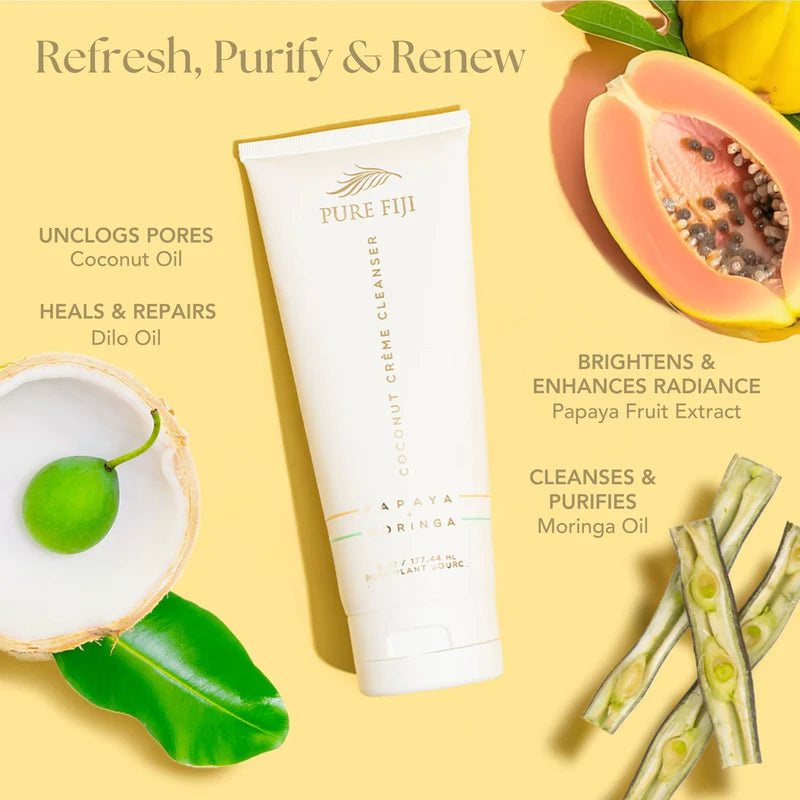 Pure Fiji Coconut Cleanser with Papaya & Moringa (177ml)